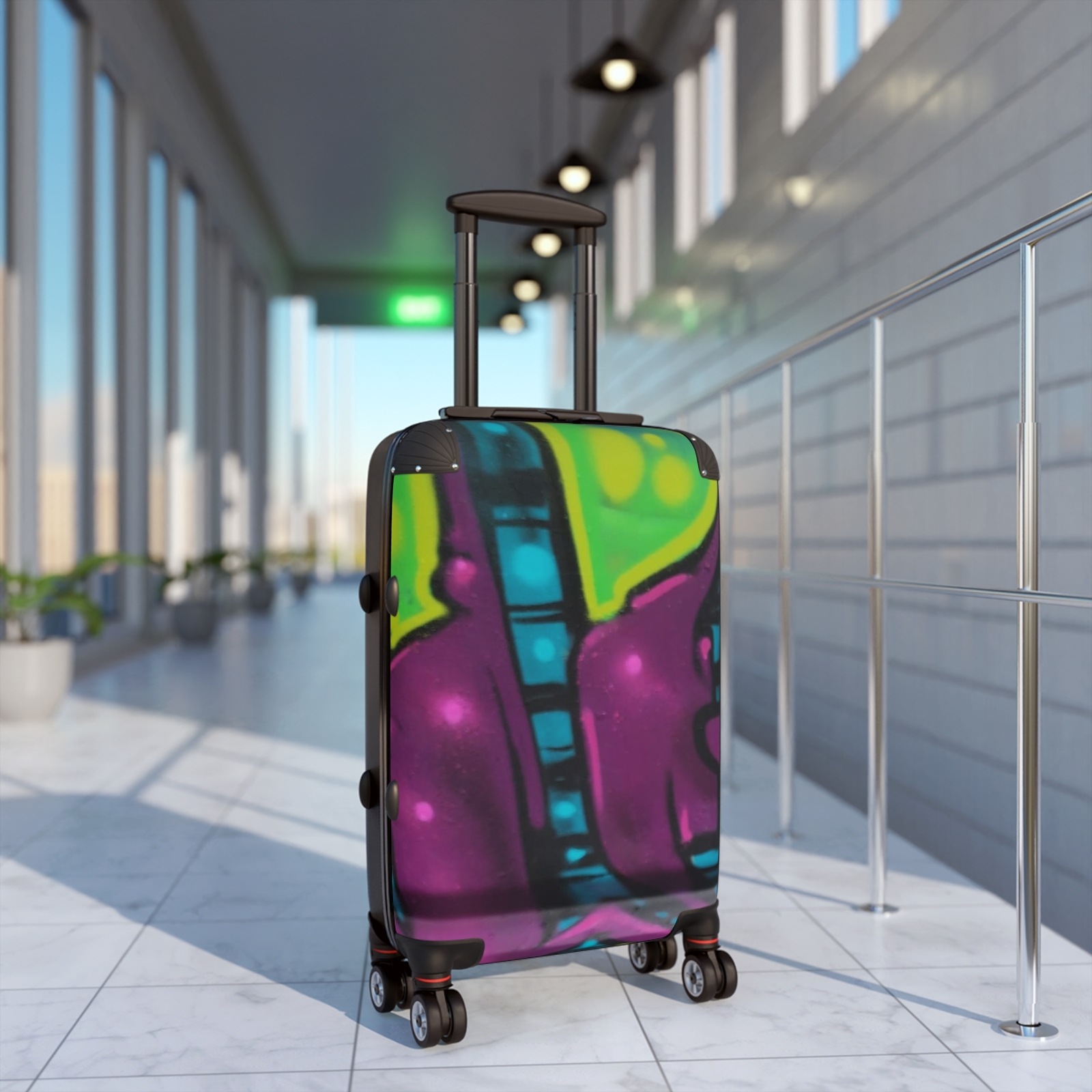 Designer Suitcase With Graffiti Design