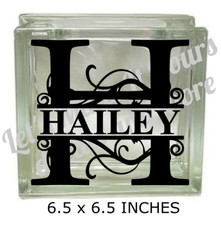 LETTER H NAME VINYL DECAL STICKER FOR 8" GLASS BLOCK DIY CRAFTS CUSTOM MADE