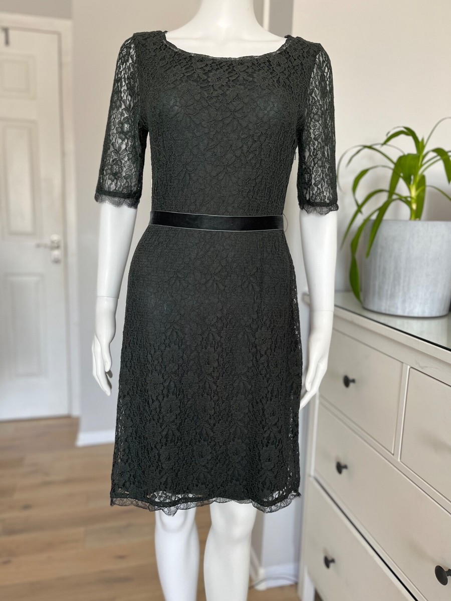 JIGSAW DARK GREEN LACE HALF SLEEVE PENCIL DRESS SIZE M | eBay UK