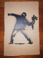 BANSKY SPRAY ON CARDBOARD 