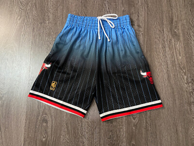 Chicago Bulls Mitchell & Ness 1995 Fadeaway Blue Swingman Jersey Shorts Mens S