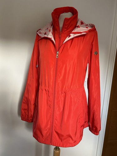 Kate Spade New York Red Packable Hooded Raincoat Size XS