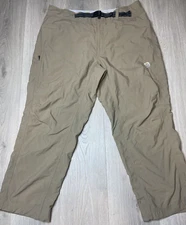 Mountain Hardwear Pants Mens XL Khaki Tan Belted Hiking Camping Fishing M3913
