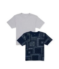 Wonder Nation Boy's Short Sleeve Printed and Solid T-Shirt 2-Pack Size XS 4-5