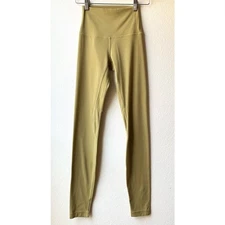 Lululemon Align Full Length Pant 28" in Mustard Yellow Grape Leaf Sz 2