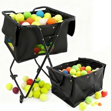 Tennis Ball Hopper Cart Portable Teaching Tennis Ball Cart with Wheels