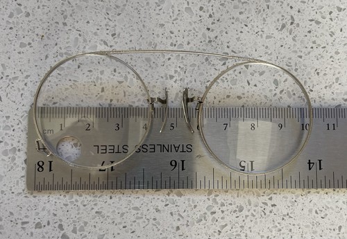 Anteojos bifocales Oxford Pince Nez T&P rellenos de oro blanco 12K 1890-1920 - Imagen 6 de 12