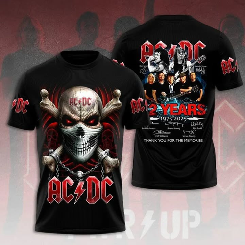 HOTT!! AC - DC 52 Years Anniversary Thank You For The Memories Shirt ...
