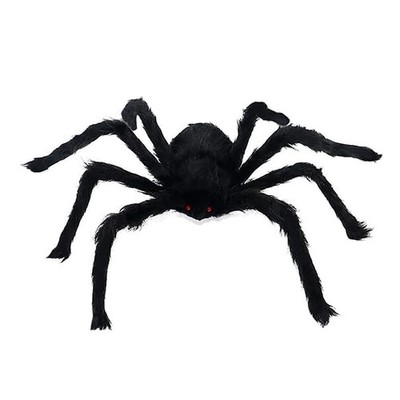 Realistische Halloween Spinne Deko Kunststoff Schwarz Gruselig groß