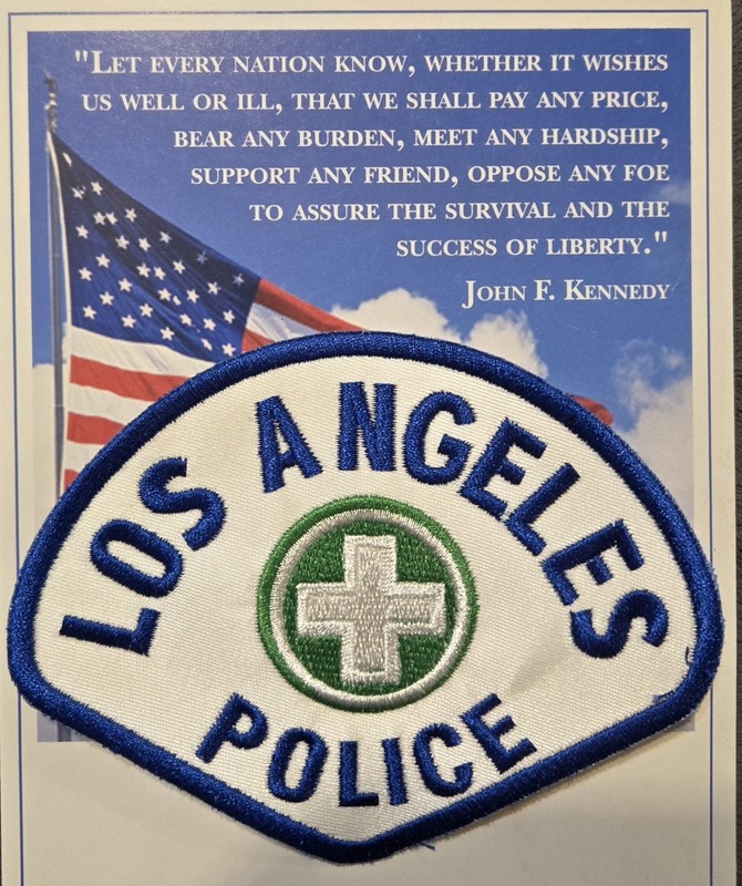 Los Angeles California Police Movie Television Prop Patch