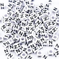 500Pcs Square Letter Beads N 6X6Mm Individual White Alphabet Beads for Charms