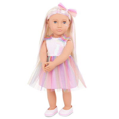  Iris 18'' Fashion Doll with Rainbow Dress