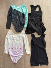 Dance Gymnastics Leotards Unitards Lots Of 4 Child Girl Kid Size 5/6 Small