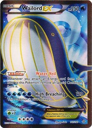 Wailord EX 147/160 Full Art Ultra Rare Holo XY Primal Clash