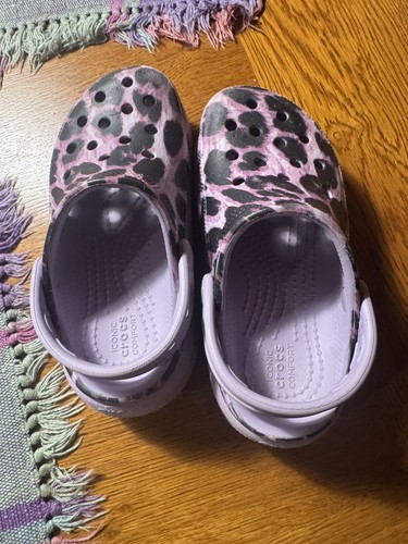Size 12 Toddler Crocs Girls' Classic Animal Cutie Clogs Purple