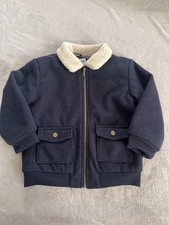 Toddler little boy Old Navy Twill Sherpa collar zipper jacket 5T