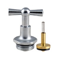 "Puteus Oberteil Mit Knebel Und Rv FüR 52041, Matt-Chrom 1/2\" - Auslaufventil "