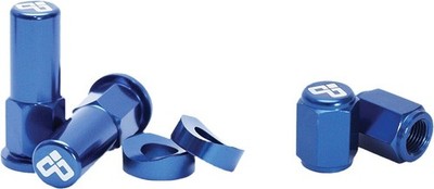 Dubya 68-051D Rim Lock Nut & Valve Cap Kit Blue
