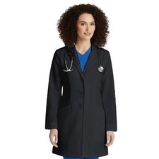 Women's 34 Inch 2-Pocket Lab Coat, Doctor Clinical Coat