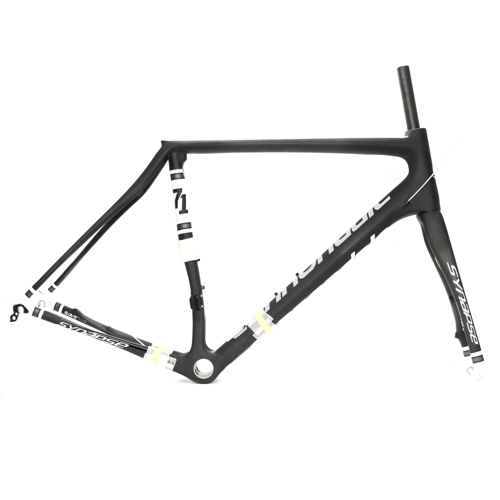 NOS Cannondale 2015 Synapse Carbon Disc Frame/Fork 54cm Matte Black w/ White