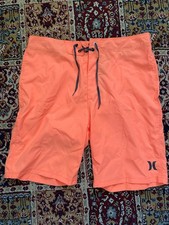 Hurley Board Shorts One And Only Cross Dye 20 Orange Size 32