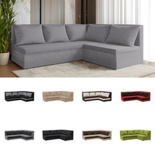 FORNIRO 24 Hugo L Ecksofa mit Schlaffunktion und Bettkasten - Couch - Eckcouch