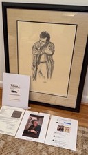 Peter Falk&rsquo;s Autographed Work/Self-Portrait/Columbo-Character/C-DETAILS/JSA-COA!
