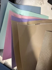 Bazzill Card Shoppe Heavyweight Cardstock 12x12, Lot Of 6 + Bolus Paper
