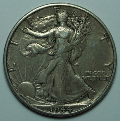Half Dollar 1944 S Walking Liberty USA, 900 Silber Münze