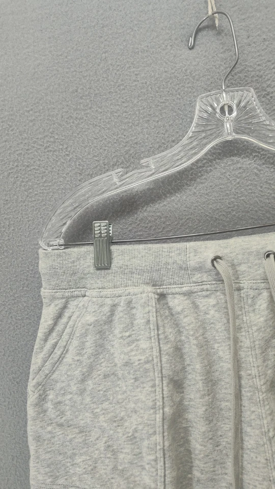 Champion Mujer Corto Grande Gris Cordón Pull On Logo Bordado Sudadera Foto 2 de 4