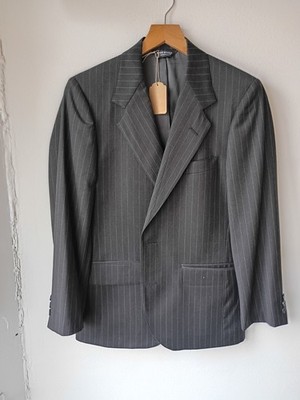 Andover Shop Men's Pinstripe Charcoal Suit Jacket  37 2009