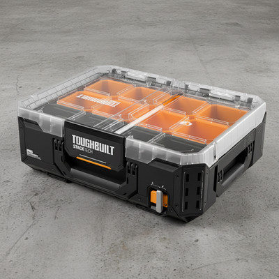 ToughBuilt StackTech Low Profile Organizer - 10 Bin IP65 Tool Storage