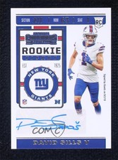 2019 Panini Contenders Rookie Ticket David Sills V #146 Auto 0vs5