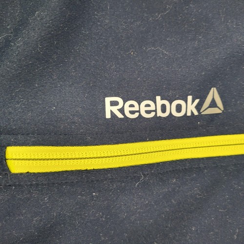 Reebok Pullover Herren mittelblau Viertelreißverschluss Stehkragen sportlich Laufen Oberteil - Bild 3 von 7
