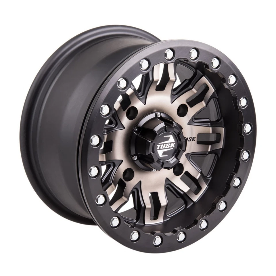 TUSK 4/156 Teton Beadlock UTV Wheel 14x7 4.0 + 3.0 Fits POLARIS RZR XP 1000 Foto 4 de 4