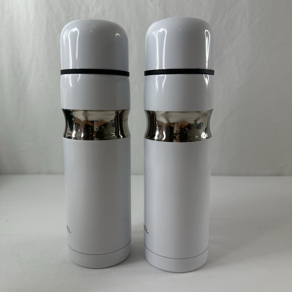 2 Rare Chanel VIP Gift White Water Bottle Thermos Flask 500Ml