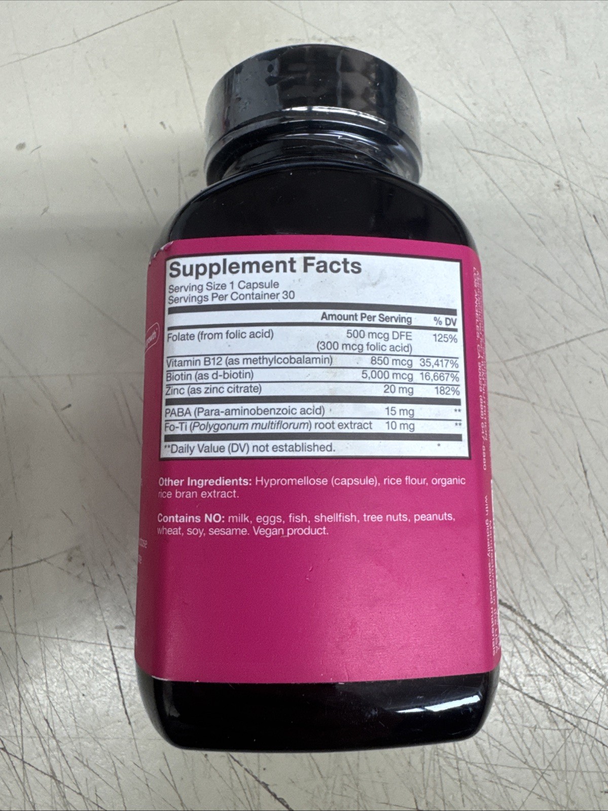 HUM Nutrition Hair Strong for Hair Growth - 30 Vegan Capsules - EXP 3/27