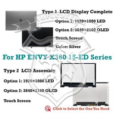 15.6"HP ENVY X360 15-ED1003CA LCD Touchscreen Full Assembly Replacement Hinge Up
