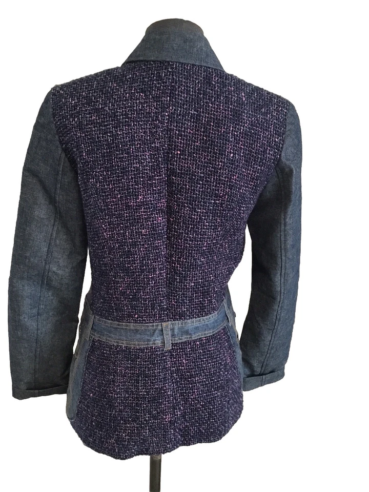 Superbe Veste Tweed Jeans Christian Lacroix 38 Tbe Authentique  - Photo 4/4