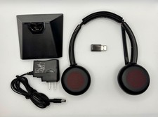 Plantronics Poly Savi 8220 UC Wireless DECT Headset with Base  USB Dongle