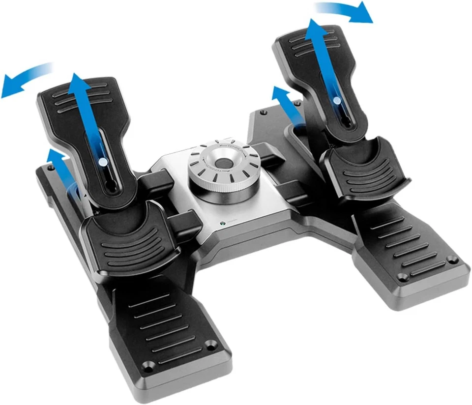 Logitech G Saitek Pro Flight Rudder Pedals, Pedale mit Zehenbremse zur Rudersteu - Image 3 of 4