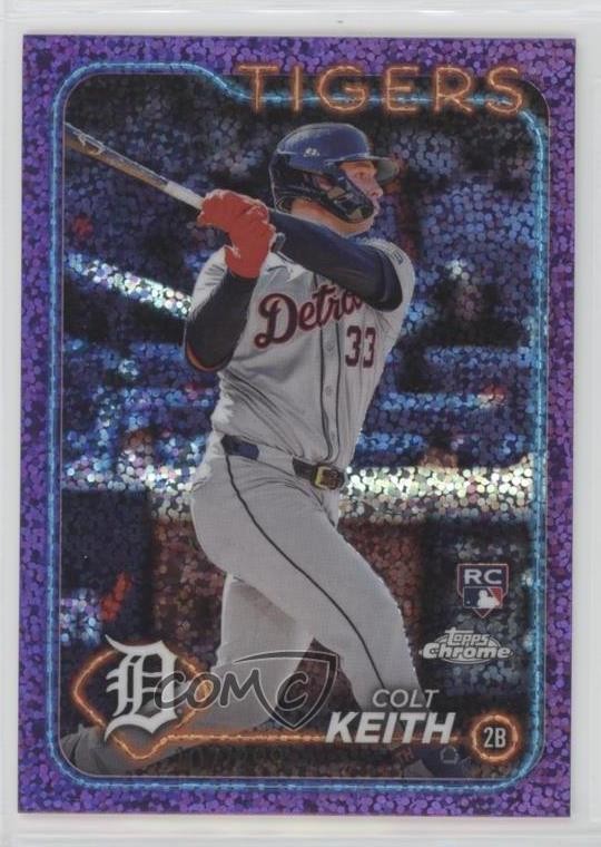 2024 Topps Chrome Purple Speckle Refractor /299 Colt Keith #2 Rookie RC 08ht