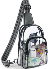 Clear Bag for Stadium Events, Clear Purse for Women Stadium Crossbody Bag, Trans