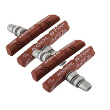 Pack of 2 Pairs, Kool-Stop Mountain V-Brake Pads Threaded Post for Linear Pull