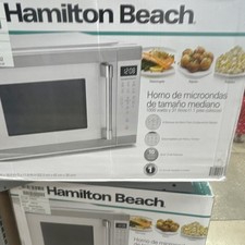 Hamilton Beach Midsize Countertop Microwave 1000W 1.1 cu ft Silver