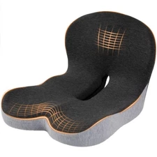 Memory Foam Seat Cushion Lumbar Support Ergonomic Back Support for Office Car