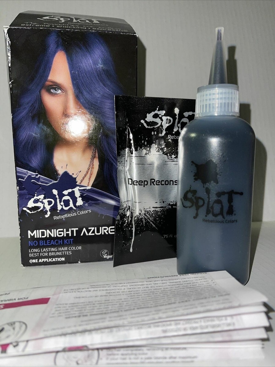 Splat Semi-Permanent Midnight Azure Hair Color No Bleach Kit - 6oz