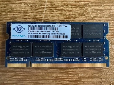 2GB Nanya DDR2 RAM SO-DIMM Laptop-Arbeitsspeicher PC2-6400S 800MHz