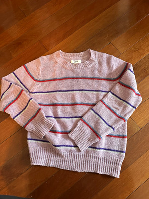 Isabel Marant Etoile pink striped crewneck sweater size small