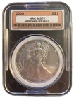 2009 American Silver Eagle $1 ☆ Mint State 70 ~Perfect 🔥!